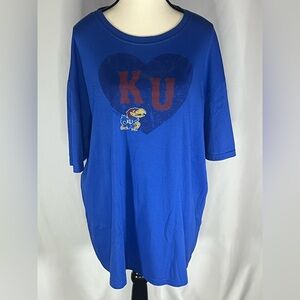 A4 Kansas Jayhawks Women’s T-Shirt w/Heart